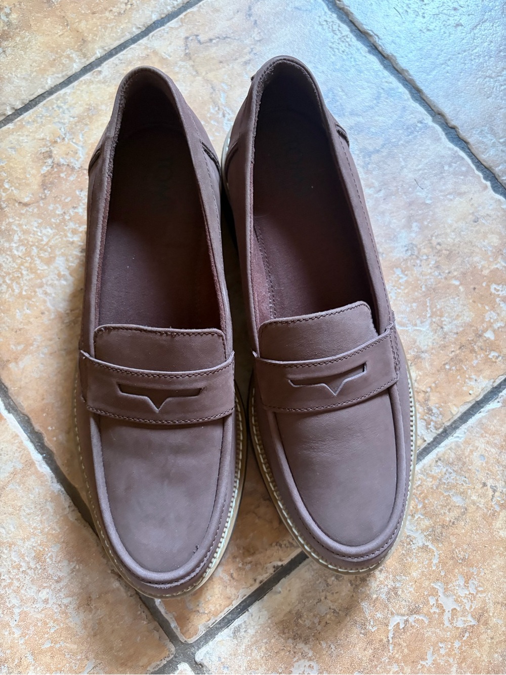 TOMS Cara Lug Sole Penny Loafers Size 10